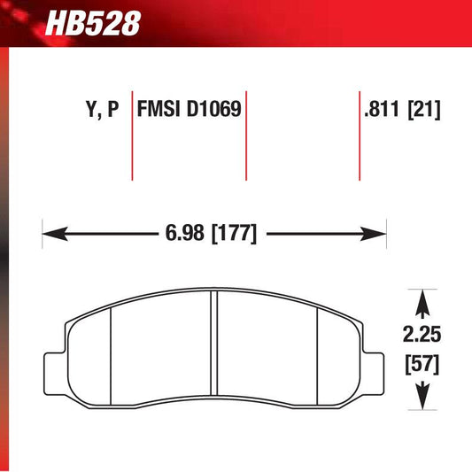 Hawk HB528P.811 SD Superduty Truck/SUV Severe-Duty Pad - Shifted Motorsports