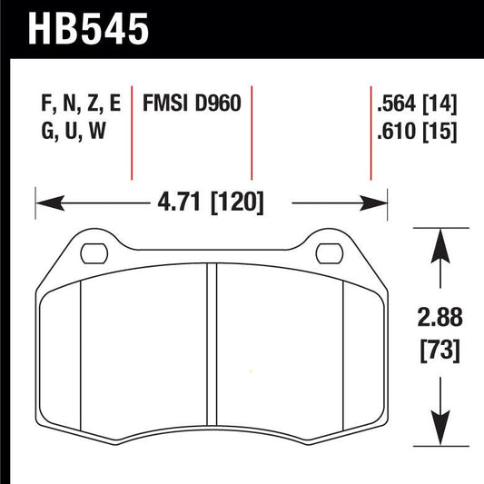 Hawk HB545F.564 Street Performance Pad - HPS Compound - Shifted Motorsports
