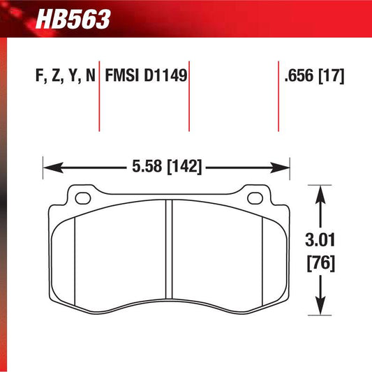 Hawk HB563N.656 Performance Pad - HP Plus Compound - Shifted Motorsports
