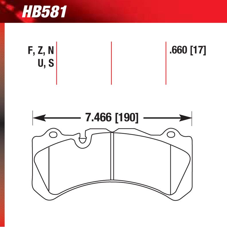 Hawk HB581G.660 Racing Pad - DTC-60 Compound - Shifted Motorsports