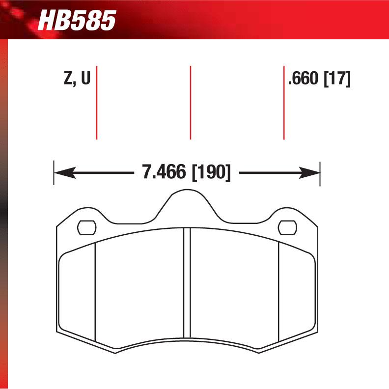 Hawk HB585Z.660 Street Performance Pad - Ceramic Street Pad - Shifted Motorsports