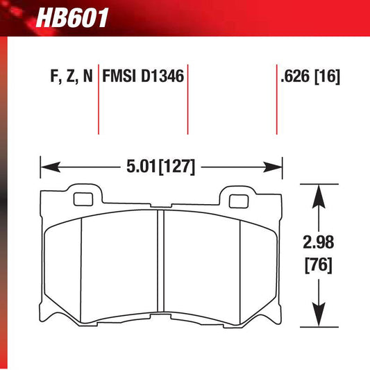 Hawk HB601B.626 Street Performance Pad - HPS 5.0 Compound - Shifted Motorsports