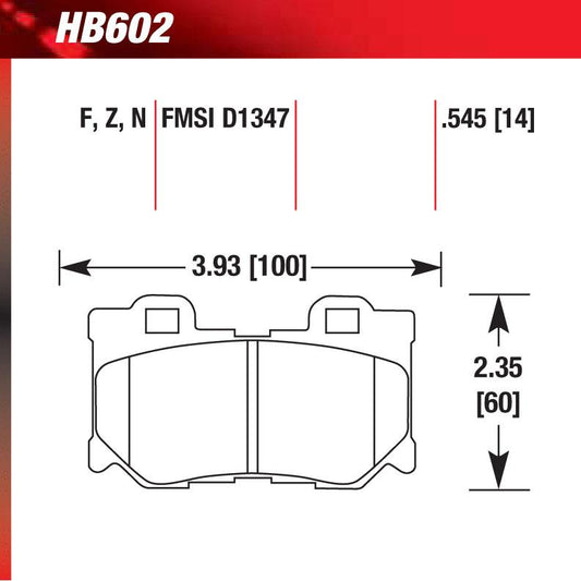 Hawk HB602B.545 Street Performance Pad - HPS 5.0 Compound - Shifted Motorsports