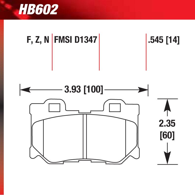 Hawk HB602Z.545 Street Performance Pad - Ceramic Street Pad - Shifted Motorsports