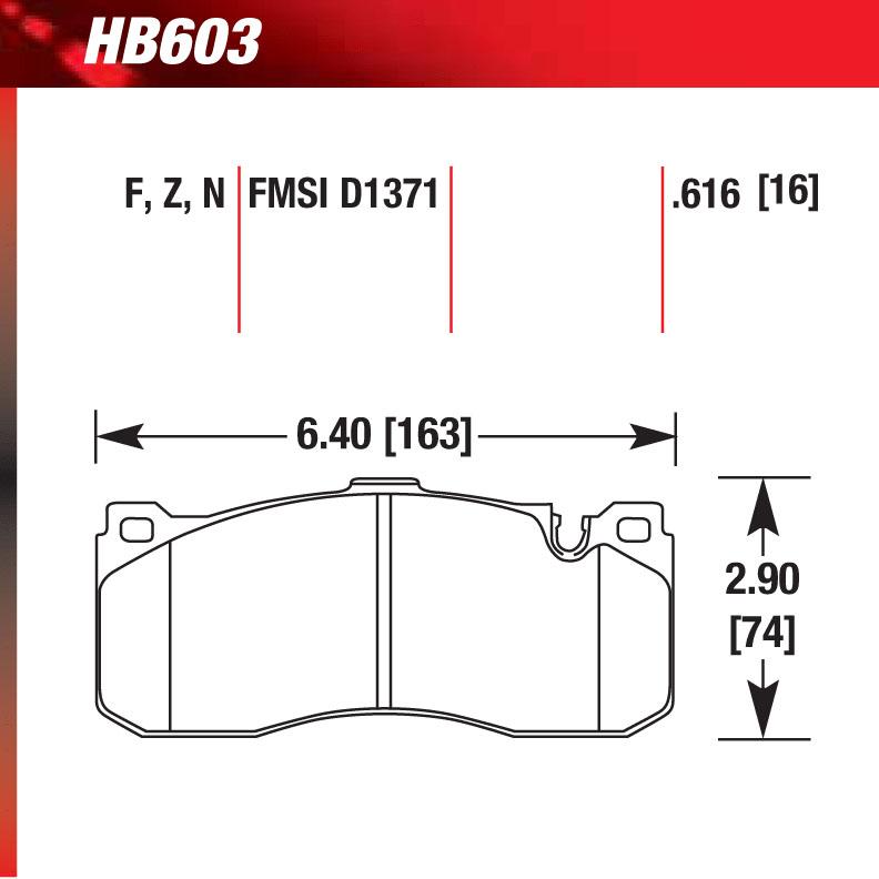 Hawk HB603U.616 Racing Pad - DTC-70 Compound - Shifted Motorsports