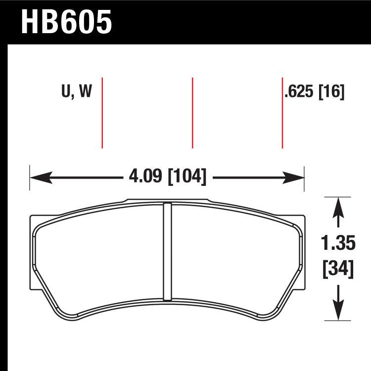 Hawk HB605U.625 Racing Pad - DTC-70 Compound - Shifted Motorsports