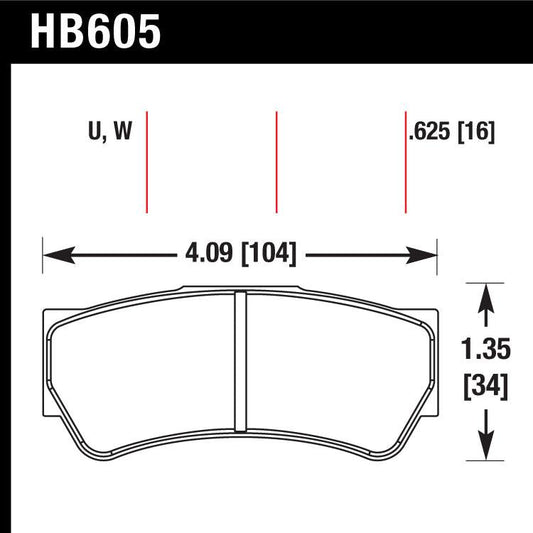 Hawk HB605U.625 Racing Pad - DTC-70 Compound - Shifted Motorsports