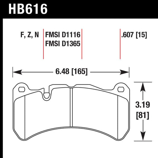 Hawk HB616F.607 Street Performance Pad - HPS Compound - Shifted Motorsports