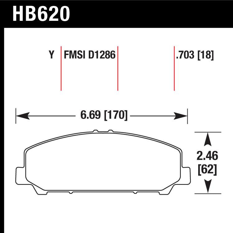 Hawk HB620Y.703 LTS Truck/SUV Street Pad - Shifted Motorsports