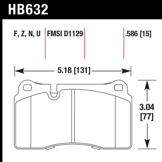 Hawk HB632Z.586 Performance Ceramic Street Pad - Shifted Motorsports