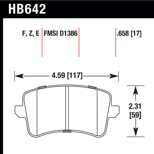 Hawk HB642B.658 Street Performance Pad - HPS 5.0 Compound - Shifted Motorsports