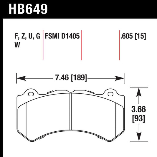 Hawk HB649B.605 Street Performance Pad - HPS 5.0 Compound - Shifted Motorsports