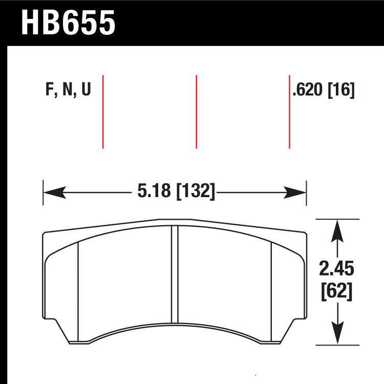 Hawk HB655U.620 Racing Pad - DTC-70 Compound - Shifted Motorsports