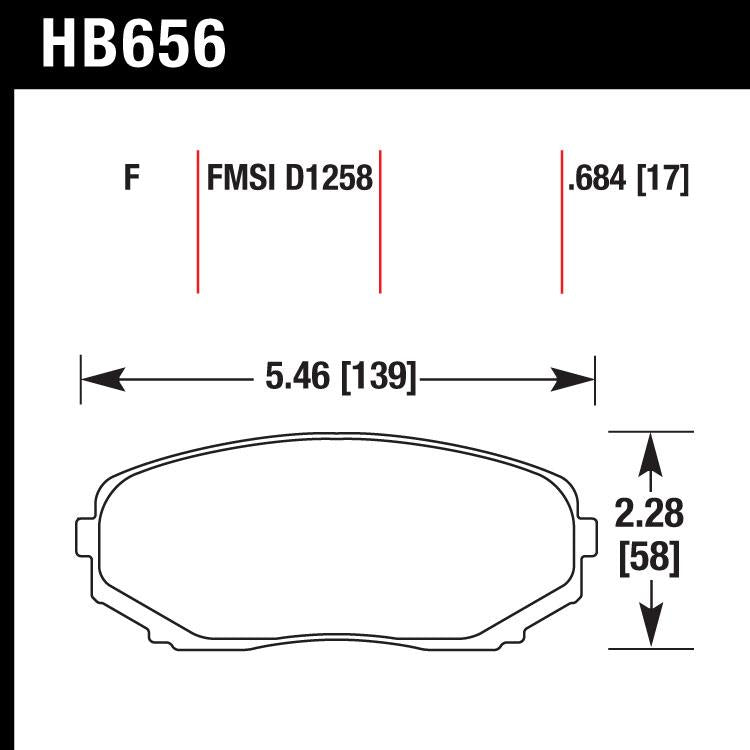 Hawk HB656F.684 Street Performance Pad - HPS Compound - Shifted Motorsports