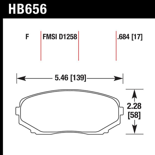Hawk HB656F.684 Street Performance Pad - HPS Compound - Shifted Motorsports
