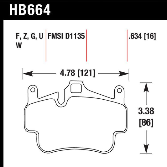 Hawk HB664B.634 Street Performance Pad - HPS 5.0 Compound - Shifted Motorsports