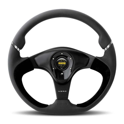 Momo Nero Steering Wheel - Shifted Motorsports