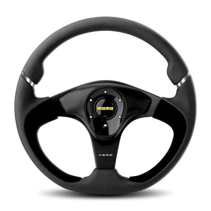 Momo Nero Steering Wheel - Shifted Motorsports
