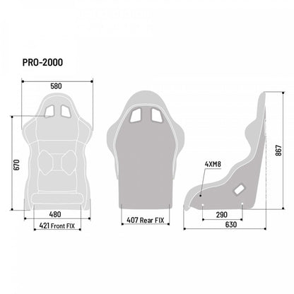 Sparco Pro 2000 QRT Fiberglass Racing Seat - Shifted Motorsports