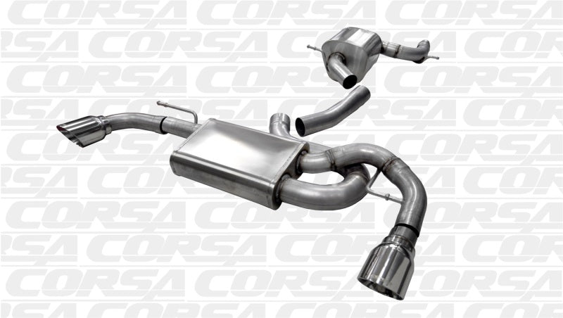 Corsa 10-14 Volkswagen GTI Mk6 Polished Touring 3.0in Cat-Back Dual Exit Polished Pro-Series Tips