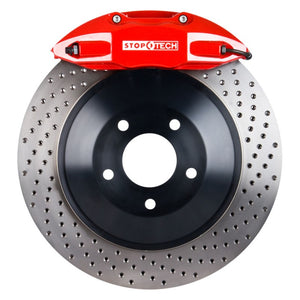 StopTech 99-05 VW Golf/GTi/Jetta Front BBK 1Pc Touring 312/ST41 Red Caliper 328x28 Drilled Rotor
